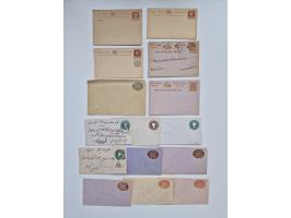 1880/1900 (ca.), about 150 postal stationery cards and envelopes, unused and used,including some with additional franking