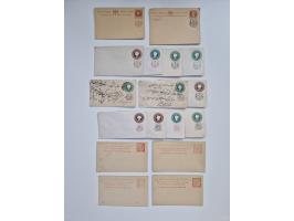 1880/1900 (ca.), about 150 postal stationery cards and envelopes, unused and used,including some with additional franking