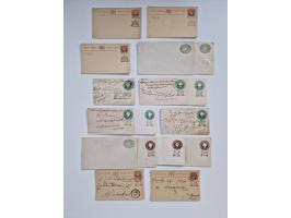 1880/1900 (ca.), about 150 postal stationery cards and envelopes, unused and used,including some with additional franking