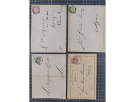 1866/76, kleine alte Partie mit etwa 70 Marken und Briefstücken und 22 Briefen und Ganzsachen, dabei "GRAUDENZ, "HERFORD", "L