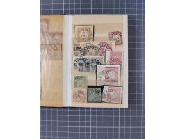 1866/76, kleine alte Partie mit etwa 70 Marken und Briefstücken und 22 Briefen und Ganzsachen, dabei "GRAUDENZ, "HERFORD", "L