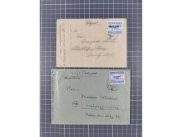 1944/45, 4 frankierte Feld Post-Briefe, dabei Mi. 7A und 12, etwas unterschiedliche Erhaltung.