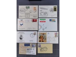 Zeppelin: 1928/81, Partie Stempel-Belege mit Schwerpunkt bei den modernen Stempeln und Sonderumschlägen ab ca. 1960, dazu neu