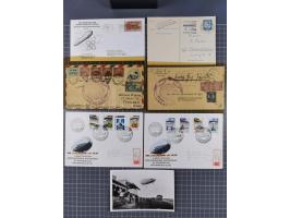 Zeppelin: 1928/81, Partie Stempel-Belege mit Schwerpunkt bei den modernen Stempeln und Sonderumschlägen ab ca. 1960, dazu neu