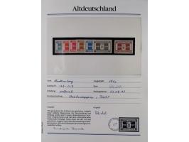 1981/1920, postfrische Sammlung aus Abobezug, dabei einige bessere Ausgaben Bayern, Bergedorf und Thurn und Taxis, gute Erhal