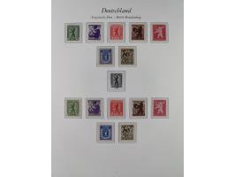 1945/49, in den Hauptnummern überkomplette, fast ausnahmslos postfrische Sammlung, inkl. Mi.-Nr. BIa/b postfrisch bzw. ungebr