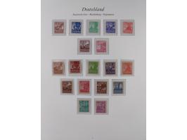 1945/49, in den Hauptnummern überkomplette, fast ausnahmslos postfrische Sammlung, inkl. Mi.-Nr. BIa/b postfrisch bzw. ungebr