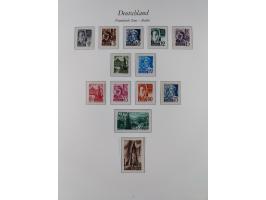 1945/49, postfrische Sammlungen Französische Zone bis auf Baden Mi.-Nr. 53 kpl. inkl. Blocks sowie Bizone in den Hauptnummern