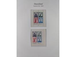1945/49, postfrische Sammlungen Französische Zone bis auf Baden Mi.-Nr. 53 kpl. inkl. Blocks sowie Bizone in den Hauptnummern