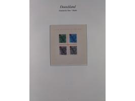 1945/49, postfrische Sammlungen Französische Zone bis auf Baden Mi.-Nr. 53 kpl. inkl. Blocks sowie Bizone in den Hauptnummern