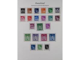 1945/49, postfrische Sammlungen Französische Zone bis auf Baden Mi.-Nr. 53 kpl. inkl. Blocks sowie Bizone in den Hauptnummern