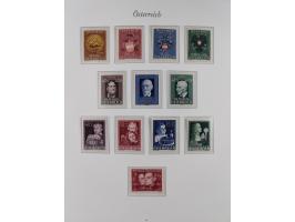 1945/67, in den Hauptnummern komplette bis auf Mi.-Nr. 691 postfrische Sammlung inkl. Mi.-Nr. Va-d sign. Kovar VÖB, 674-92 si