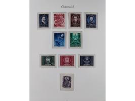 1945/67, in den Hauptnummern komplette bis auf Mi.-Nr. 691 postfrische Sammlung inkl. Mi.-Nr. Va-d sign. Kovar VÖB, 674-92 si