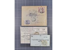 1856/1918, Postal History of Ottoman Syria (7), including prefilatelic cover Alep, Tatar post document with cancellations of 