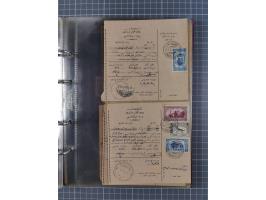 1917/25, 48 parcel cards and money transfers, mainly early republic, including 1917 order from Elvechre with bisect stamp to 