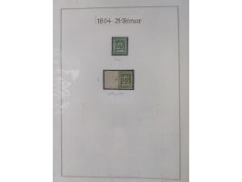 1859/67, die verbleibende ungebrauchte Sammlung, dabei diverse Einheiten bis zum 12er-Block, Randstücke, 15U und 19U in Paare