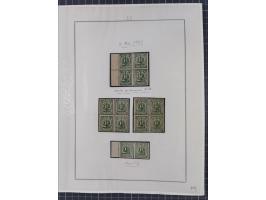 1859/67, die verbleibende ungebrauchte Sammlung, dabei diverse Einheiten bis zum 12er-Block, Randstücke, 15U und 19U in Paare