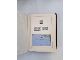 1859/67, die verbleibende gestempelte Sammlung mit lose Marken, Einheiten, Briefstücken und rund 40 frankierten Briefen und G