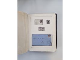 1859/67, die verbleibende gestempelte Sammlung mit lose Marken, Einheiten, Briefstücken und rund 40 frankierten Briefen und G