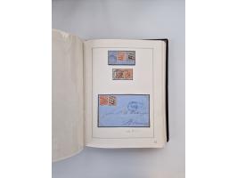 1859/67, die verbleibende gestempelte Sammlung mit lose Marken, Einheiten, Briefstücken und rund 40 frankierten Briefen und G