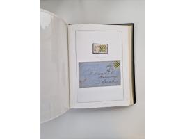 1859/67, die verbleibende gestempelte Sammlung mit lose Marken, Einheiten, Briefstücken und rund 40 frankierten Briefen und G