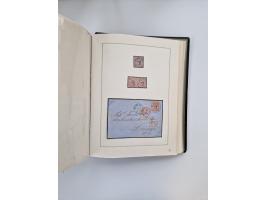 1859/67, die verbleibende gestempelte Sammlung mit lose Marken, Einheiten, Briefstücken und rund 40 frankierten Briefen und G