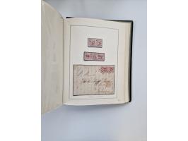 1859/67, die verbleibende gestempelte Sammlung mit lose Marken, Einheiten, Briefstücken und rund 40 frankierten Briefen und G