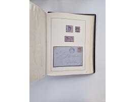 1859/67, die verbleibende gestempelte Sammlung mit lose Marken, Einheiten, Briefstücken und rund 40 frankierten Briefen und G