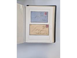 1859/67, die verbleibende gestempelte Sammlung mit lose Marken, Einheiten, Briefstücken und rund 40 frankierten Briefen und G