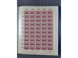 1920, meist postfrischer Bestand mit Mi.-Nr. 115 in 12 verschiedenen Bogen mit HAN “4891.20” mit geschlossener “4”, Plattenfe
