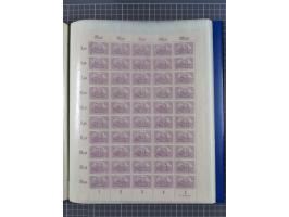 1920, meist postfrischer Bestand mit Mi.-Nr. 115 in 12 verschiedenen Bogen mit HAN “4891.20” mit geschlossener “4”, Plattenfe