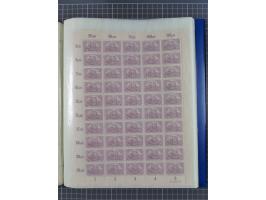 1920, meist postfrischer Bestand mit Mi.-Nr. 115 in 12 verschiedenen Bogen mit HAN “4891.20” mit geschlossener “4”, Plattenfe