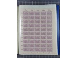 1920, meist postfrischer Bestand mit Mi.-Nr. 115 in 12 verschiedenen Bogen mit HAN “4891.20” mit geschlossener “4”, Plattenfe