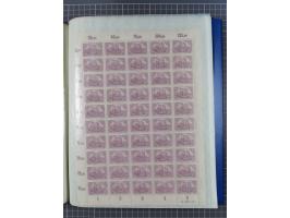 1920, meist postfrischer Bestand mit Mi.-Nr. 115 in 12 verschiedenen Bogen mit HAN “4891.20” mit geschlossener “4”, Plattenfe