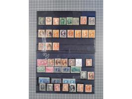 1850/1950, interesting holding in two booklets and envelope, used with few fancy cancellations, incl. better values and varie