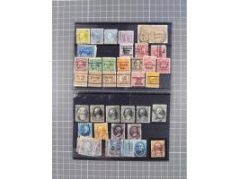 1850/1950, interesting holding in two booklets and envelope, used with few fancy cancellations, incl. better values and varie