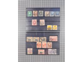 1850/1950, interesting holding in two booklets and envelope, used with few fancy cancellations, incl. better values and varie