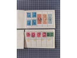 1850/1950, interesting holding in two booklets and envelope, used with few fancy cancellations, incl. better values and varie