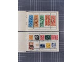 1850/1950, interesting holding in two booklets and envelope, used with few fancy cancellations, incl. better values and varie