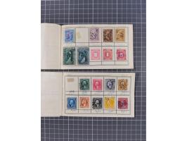 1850/1950, interesting holding in two booklets and envelope, used with few fancy cancellations, incl. better values and varie