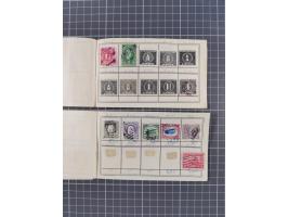 1850/1950, interesting holding in two booklets and envelope, used with few fancy cancellations, incl. better values and varie