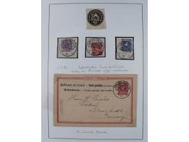 VORLÄUFER: 1890/92 (ca.), 25 Marken und Briefstücke &nbsp;(zzgl. einiger philatelistischer Stücke) sowie 3 Belege, dabei Zanz