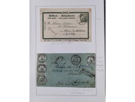 EIGENE AUSGABEN: 1893/1916, postfrische,ungebrauchte und gestempelte Sammlung mit Marken, Einheiten, Briefstücken und rund 30