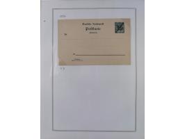 GANZSACHEN: 1893/1919,82 ungebrauchte und gebrauchte Karten, dabei Jahrhundert Karte von Daressalam nach Berlin, ungebrauchte