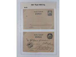 GANZSACHEN: 1893/1919,82 ungebrauchte und gebrauchte Karten, dabei Jahrhundert Karte von Daressalam nach Berlin, ungebrauchte