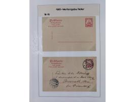 GANZSACHEN: 1893/1919,82 ungebrauchte und gebrauchte Karten, dabei Jahrhundert Karte von Daressalam nach Berlin, ungebrauchte