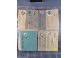 Wiesbaden - Transport-Anstalt und Privat-Post: 1886/1900, ca. 40 Briefe, Karten und gebrauchte und ungebrauchte Ganzsachen. D