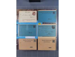 Wiesbaden - Transport-Anstalt und Privat-Post: 1886/1900, ca. 40 Briefe, Karten und gebrauchte und ungebrauchte Ganzsachen. D