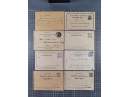 Darmstadt-Privat-Befördung: 1895/1900, Partie mit 11 ungebrauchten und gebrauchten Ganzsachen inkl. zwei ungebrauchten GSK de