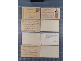 Darmstadt-Privat-Befördung: 1895/1900, Partie mit 11 ungebrauchten und gebrauchten Ganzsachen inkl. zwei ungebrauchten GSK de